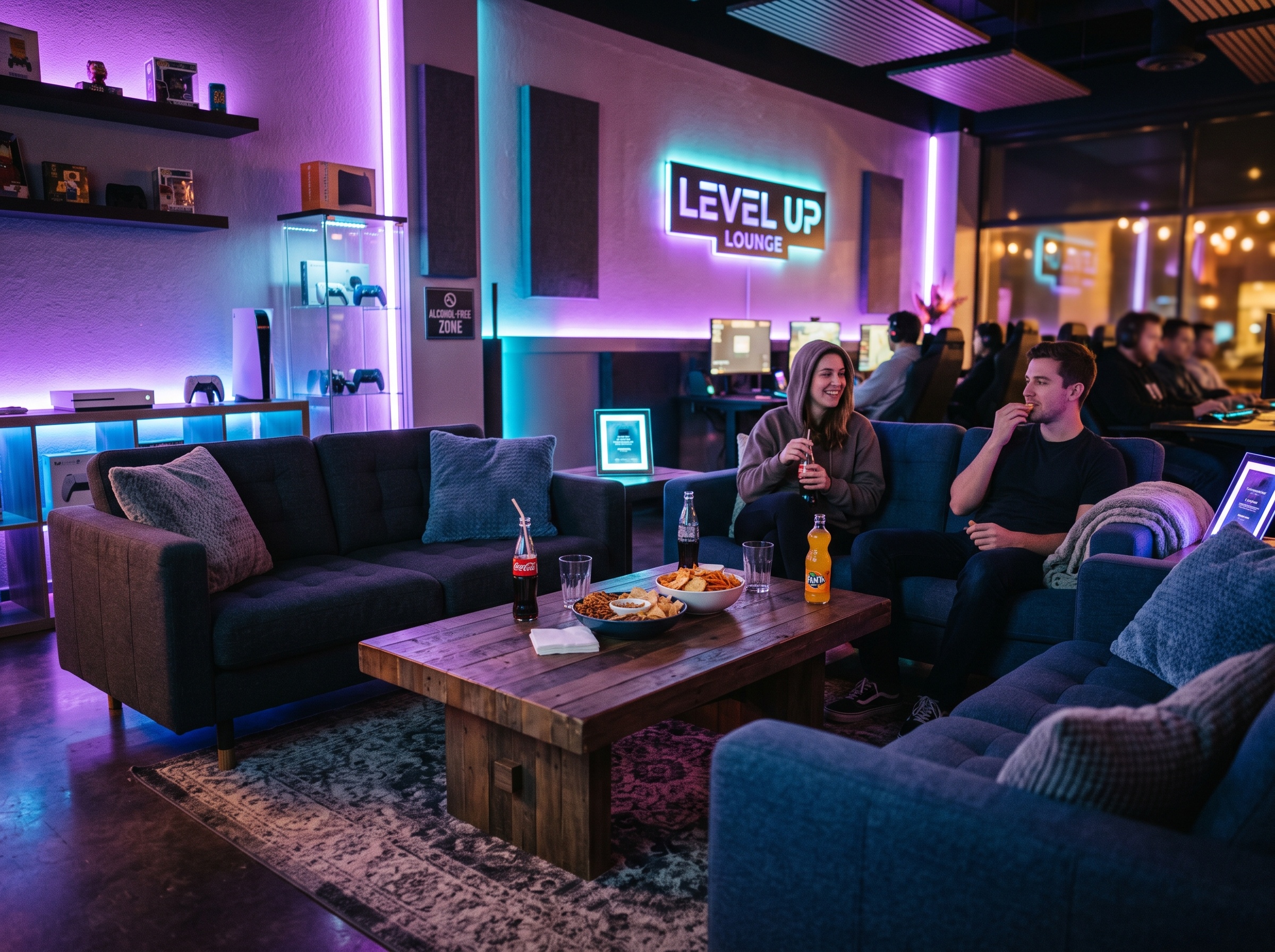 Área de descanso y lounge